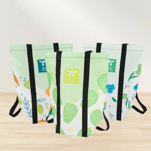 Customizable Durable Extra Large 80gsm Rpet Non-woven Supermarket Backpack Reusable Shopping Bag
