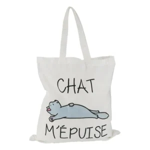 Reusable Cotton Canvas Tote Bag Logo Cartoon Shopping