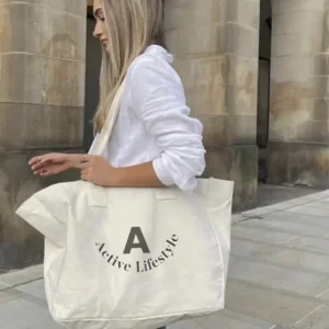 Organic Cotton Reusable Shopping Tote