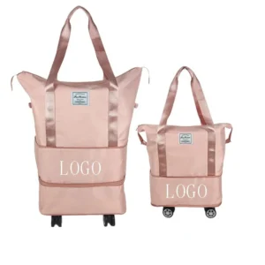Grocery Bag with Wheels Foldable Duffle Expandable Travel Weekender Fitness Gym Trolley Luggage
