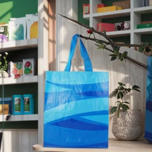 Supermarket Promotion Reusable Grocery Packing Tote Bags Printed Logo Pp Woven Shopping