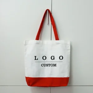 Large Capacity Reusable Shopping Bags Canvas Foldable Waterproof Handy Bag with Logo