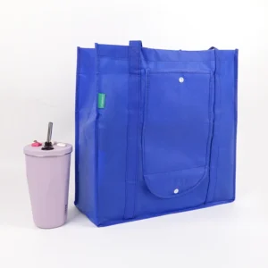 Eco-friendly Folding Non-woven Tote Bag Customized Logo Foldable for Women