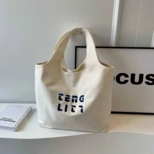 Personalized Over Large Tote Grocery Bag Canvas with Pocket for Shopping Packaging Bags Extra Cotton