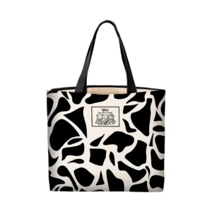 Trendy Canvas Geometric Tote Bag