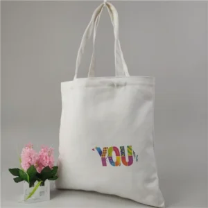 Canvas Tote Bag with Leather Handles Lined Low Moq Eco Choice Cotton