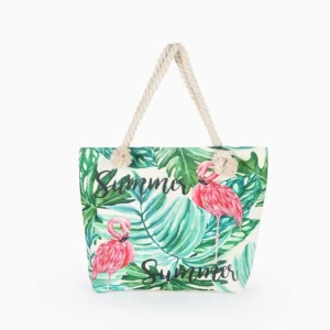 Reusable Cotton Canvas Beach Tote Bag