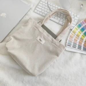 Velvet Tote with Logo