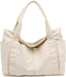 Large Reusable Cotton Canvas Tote Bag