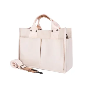 Canvas Tote Bag with Detachable Strap
