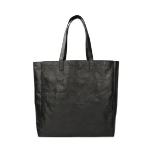 Large Black Tyvek Tote Bag Durable Waterproof Dupont Paper Personalized with Logo for Gift Shopping