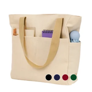 Large-capacity Waterproof Book-bound Student Class Shoulder Casual Canvas Tote Bag with Letter Pattern and Logo