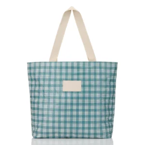 Classical Hawaii Palaka Grid Tyvek Shoulder Tote Bag Large Capacity Tear Resistant Waterproof Beach Grocery