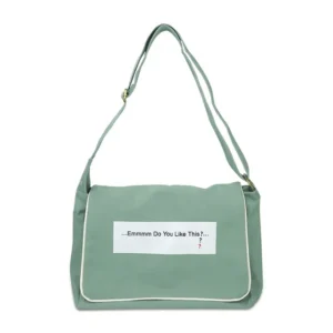 Women's Fashion Canvas Shopping Tote Crossbody Bag Printed Logo Sling Shoulder