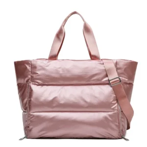 Quilted Puffy Lightweight Tote Bag