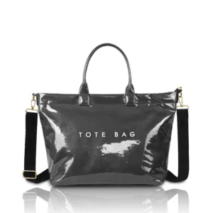 Jelly Pvc Tote Handbags Kraft Paper Shoulder Bag Waterproof Shopping Quiet Purse Work Travel with Straps