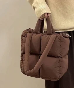 Quilted Puffy Tote Bag