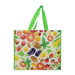 Customized Pattern Lamination Pp Woven Tote Bag with Handle Reusable Shopping Carry