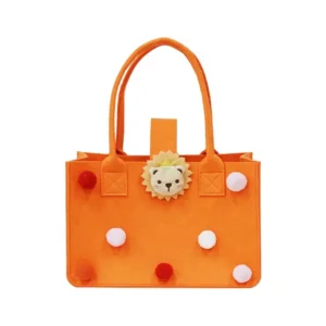 Girls Cartoon Casual Open Nonwoven Felt Tote Bag-durable Soft Portable Outdoor Gift Storage 30x18x20cm