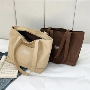 Logo Canvas Shoulder Bag