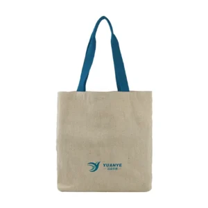 Daily Fashion Eco-friendly Reusable Grocery Storage Cotton Jute Shopping Tote Bag