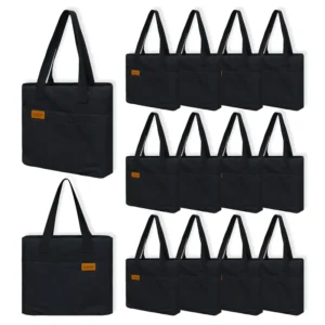 Customizable Reusable Shopping Bags Trendy Canvas Grocery Carryalls Bag with Logo