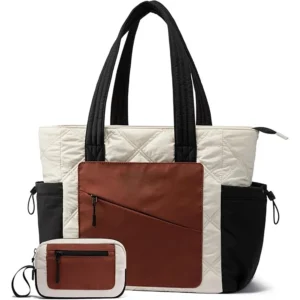 Waterproof Quilted Nylon Laptop Tote