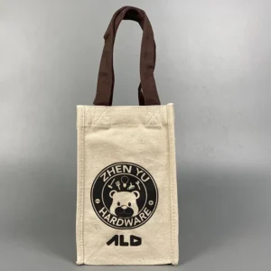Top Quality Canvas Wine Bag for Bottles Reusable Bags Logo Gift Tote