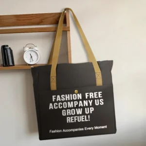 Large Capacity Eco-friendly Reusable Durable Fashion Canvas Tote Bag with Customizable Design for Daily Outdoor Use