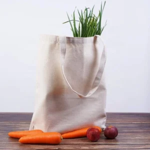 Rts Blank Reusable Shopping Bags Plain White Cotton Canvas Tote Bag