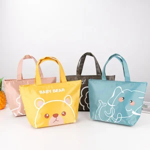 Insulated Aluminum Foil Thermal Cooler Bag Travel Twill Oxford Bento Lunch Tote Picnic Food Carrier