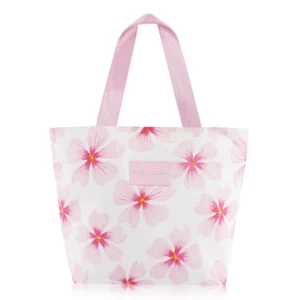 Large Floral Tyvek Beach Tote with Zipper
