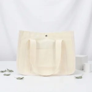 Eco-friendly Canvas Tote Bag with Zipper