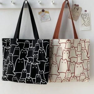 Korean Style Canvas Shoulder Bag