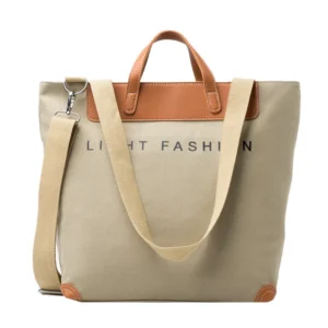 Canvas Women's Tote Bag with Zipper